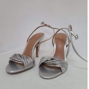 Zara Silver Strappy High Heel Sandals